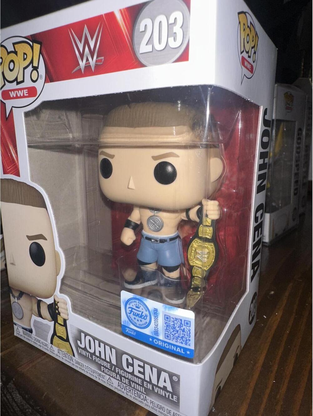 Funko Pop! WWE John Cena #203 Vinyl Figure with Championship Belt